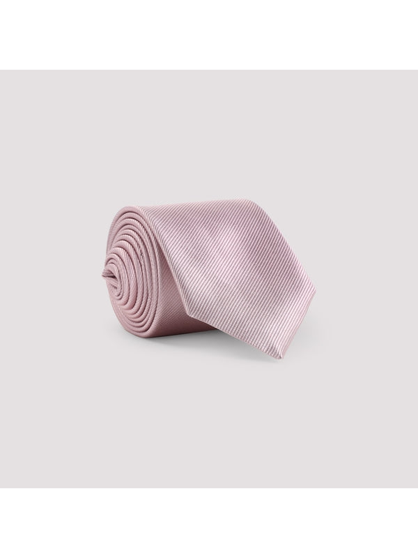 Diagonal Stripe Silk Necktie