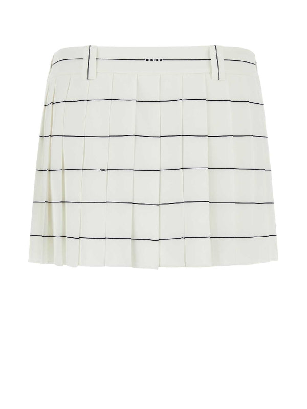 Sable Stripe Mini Skirt