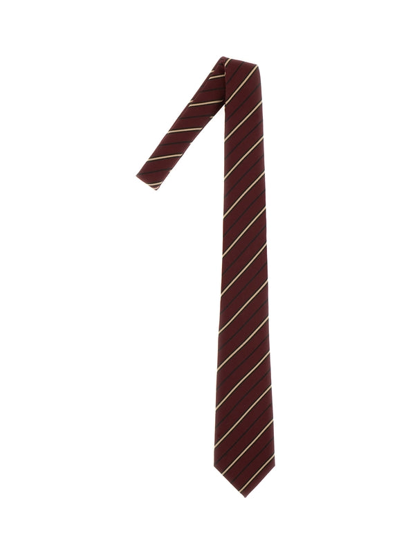 Saint Laurent Burgundy Neck Ties