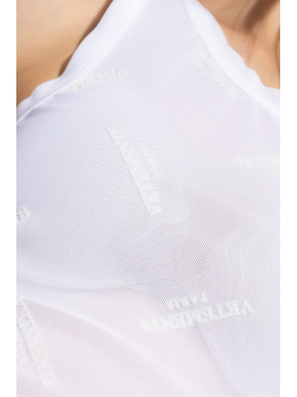 All-Over Logo
  Mesh Sleeveless Top