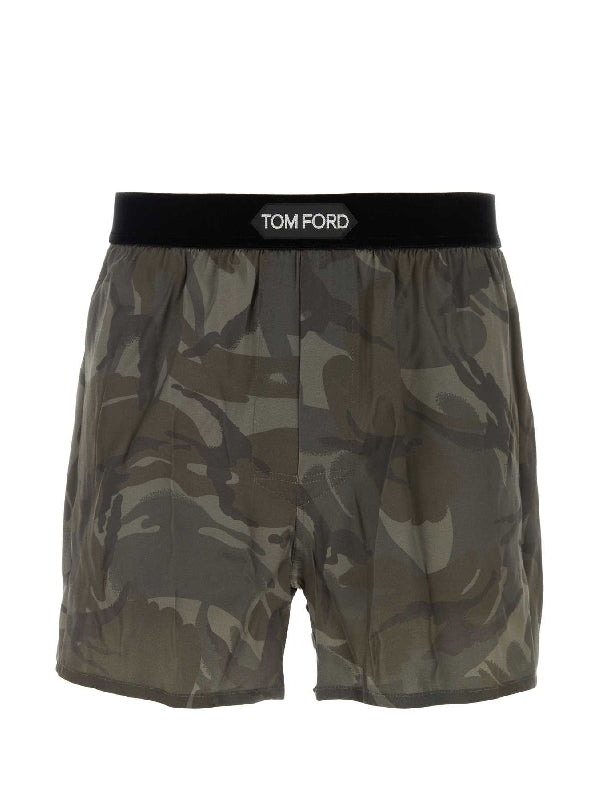 Logo Banding Camo Pattern Briefs