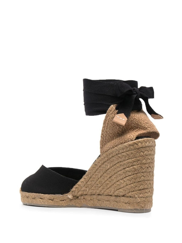 Castañer Black Wedge Sandals