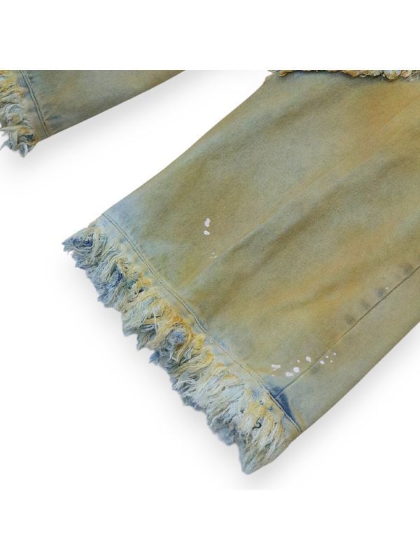 Argyle Dirty Detail Denim Pants