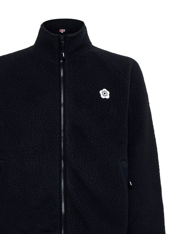 Bokeh Flower High-neck Zip-up Jacket