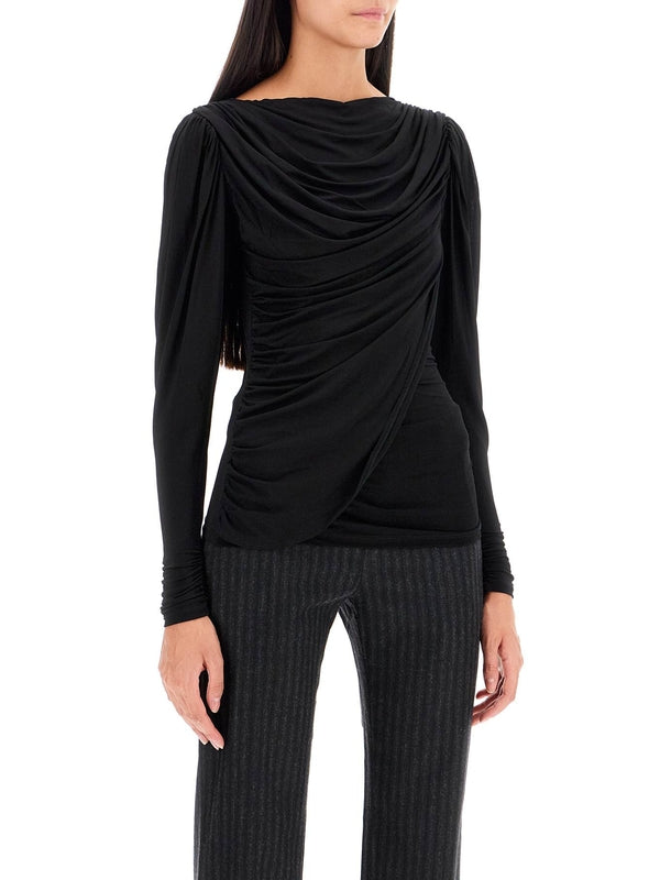 Blessy Drape Long Sleeve Top