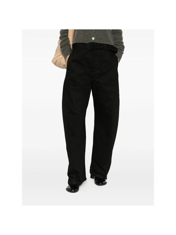 Twisted Belted Denim Pants