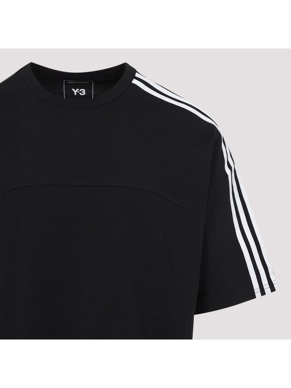 Stripe Detail Cotton Short-Sleeve T-Shirt