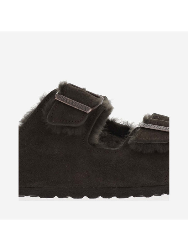 Arizona Shearling Suede Leather Sandals