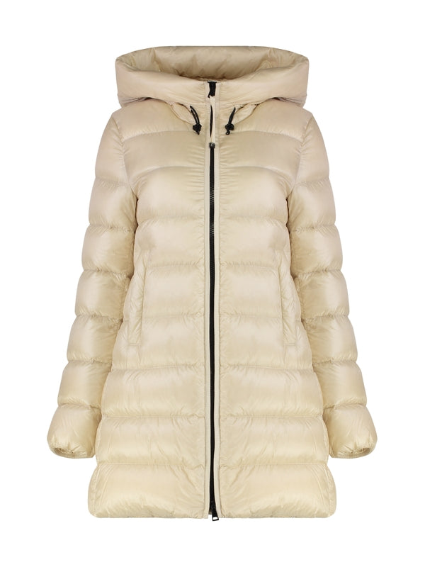 Suyennee Beige Hoodie Padded Jacket