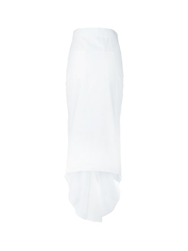 White Wool Long Skirt