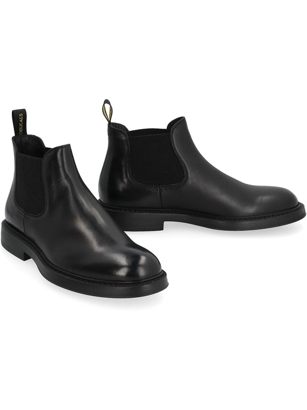 Black Leather Chelsea Boots