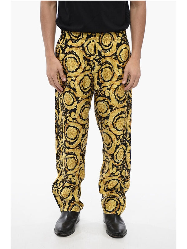 All-Over Print Silk Pants