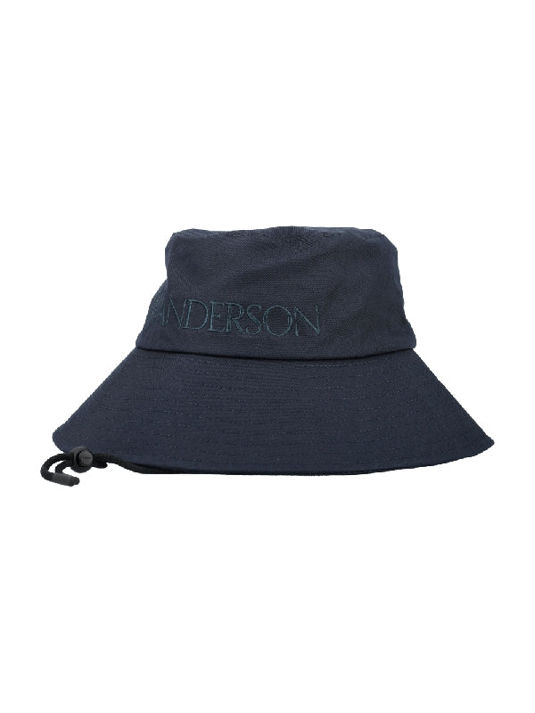 Logo-embroidered Drawstring Bucket Hat