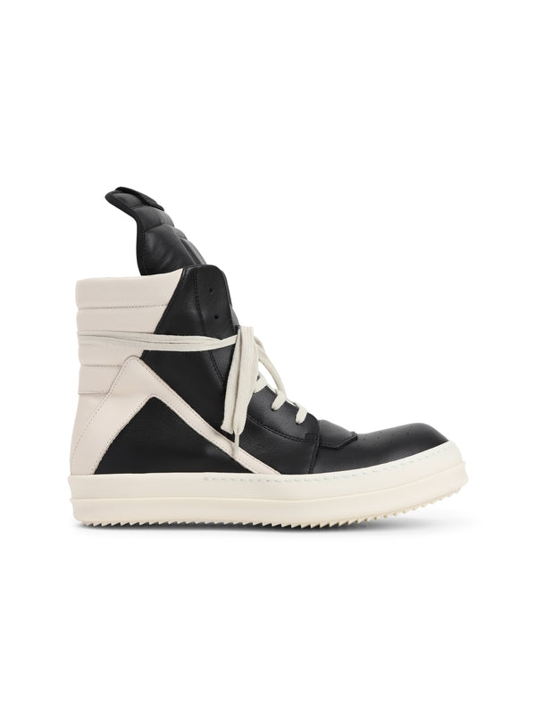 Zipper Detail Leather High Top Sneakers