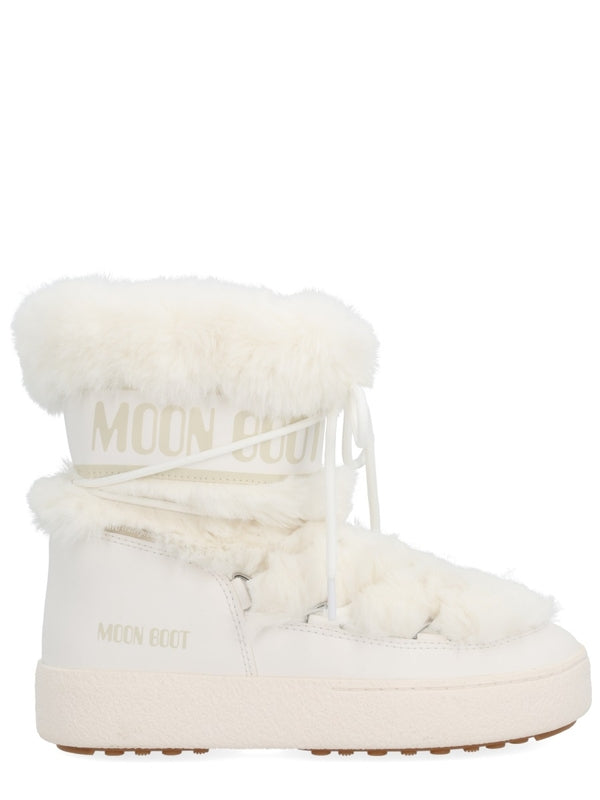 Moon Boot White Lace-Up Boots