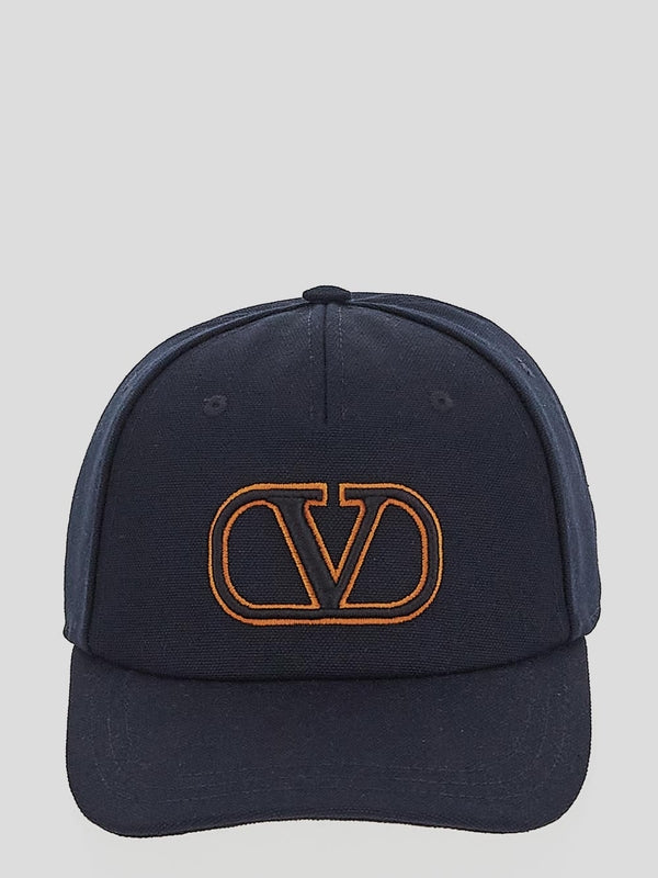 V Logo Embroidered Ball Cap