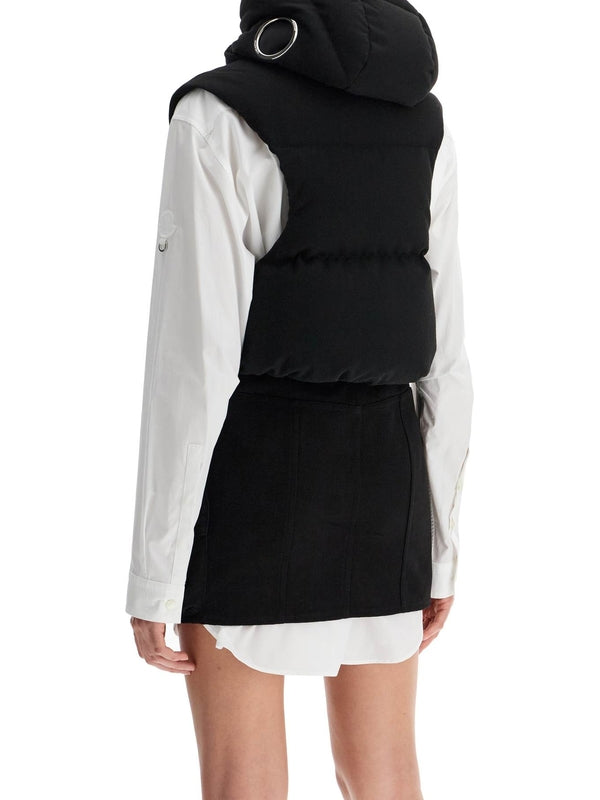 Willow Smith Alexi Hoodieed Cropped Padded Jacket Vest