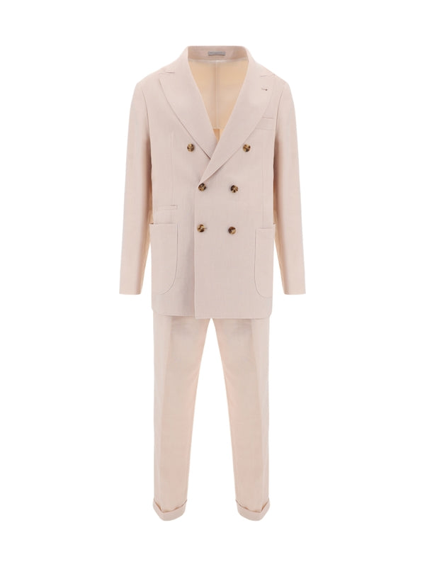 Linen Double-breasted Setup Suit