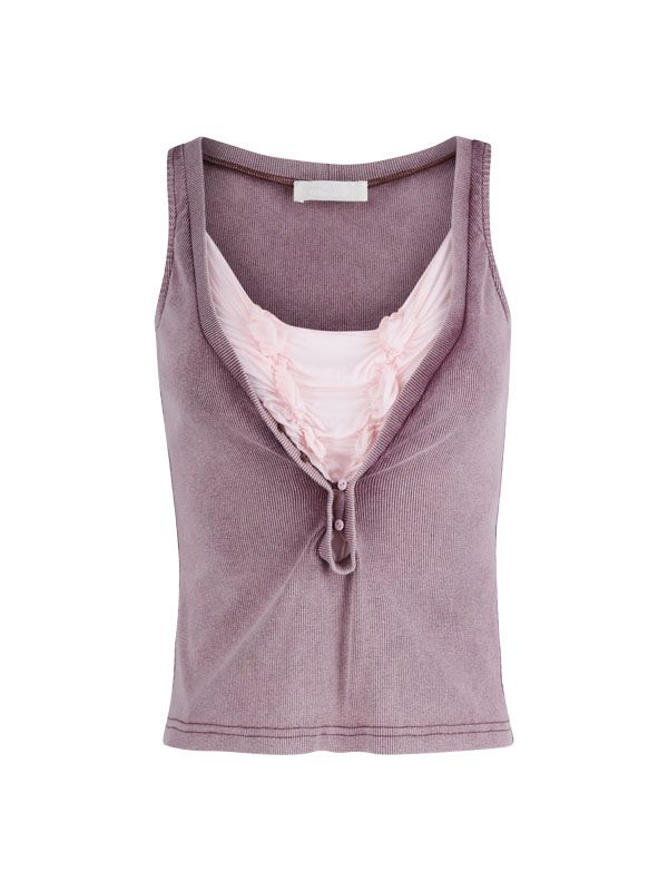 Splash Washed Cotton Sleeveless Top