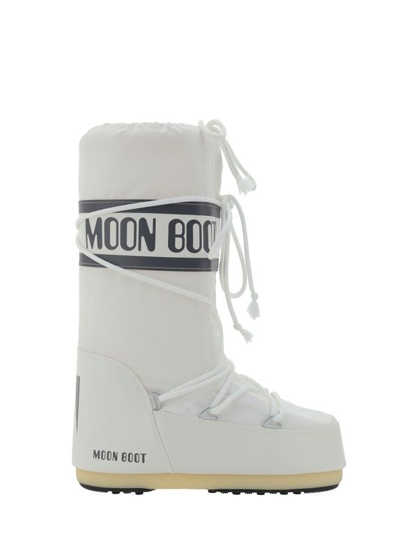 Moon Boot White Lace-Up Boots