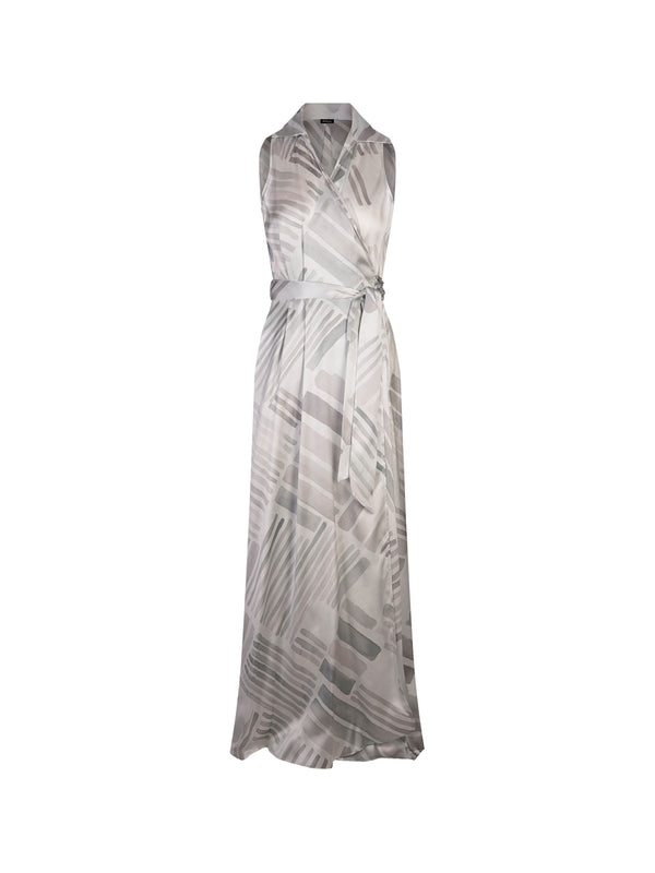 Allover Printing Wrap Dress