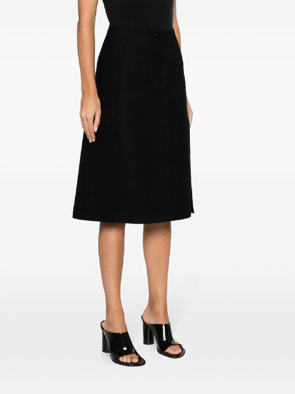 A Line Wool Midi Skirt