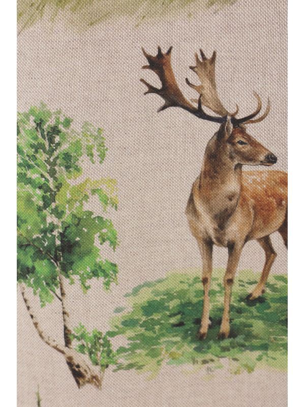 Animal Printing Pleats Detail Cotton Pants