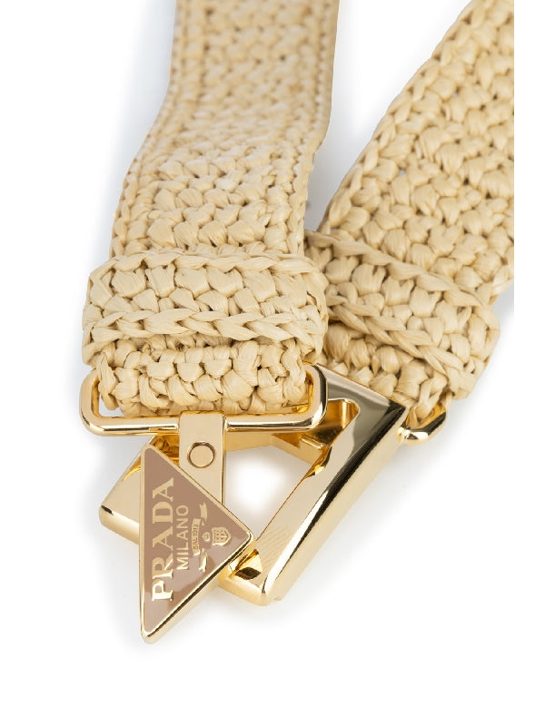 Triangular Logo Buckle Crochet
  Belt