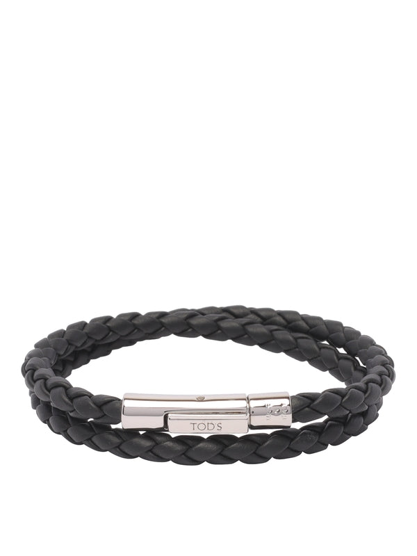 Logo Braid Leather Bracelet