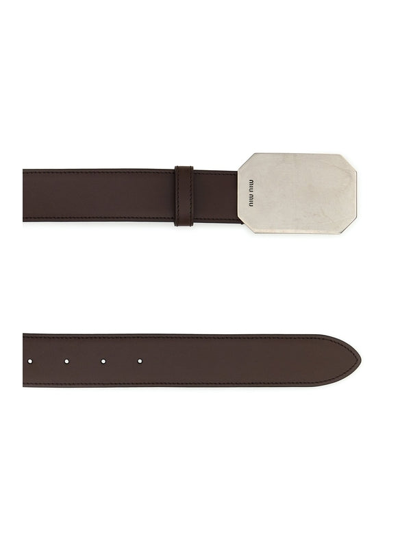 Engraving Logo Buckle Leather Belt