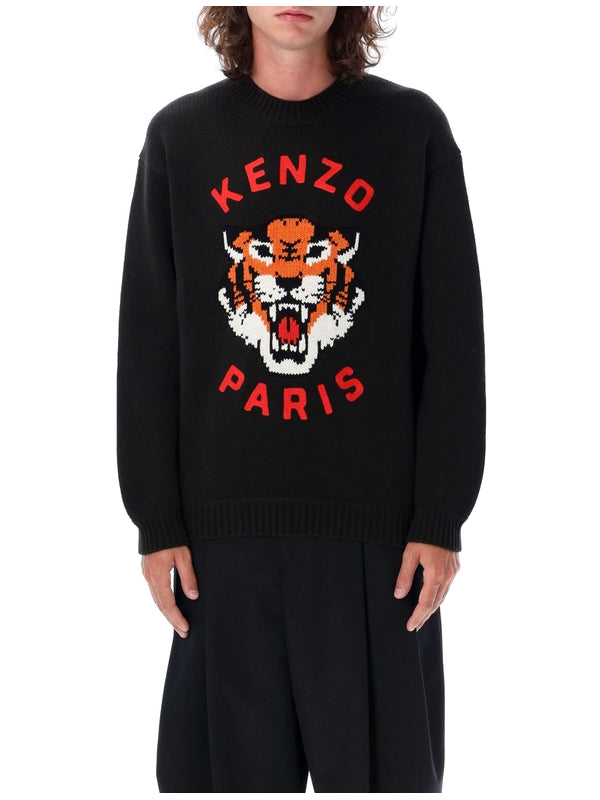KENZO - Lucky Tiger Wool Blend Knit - Jente