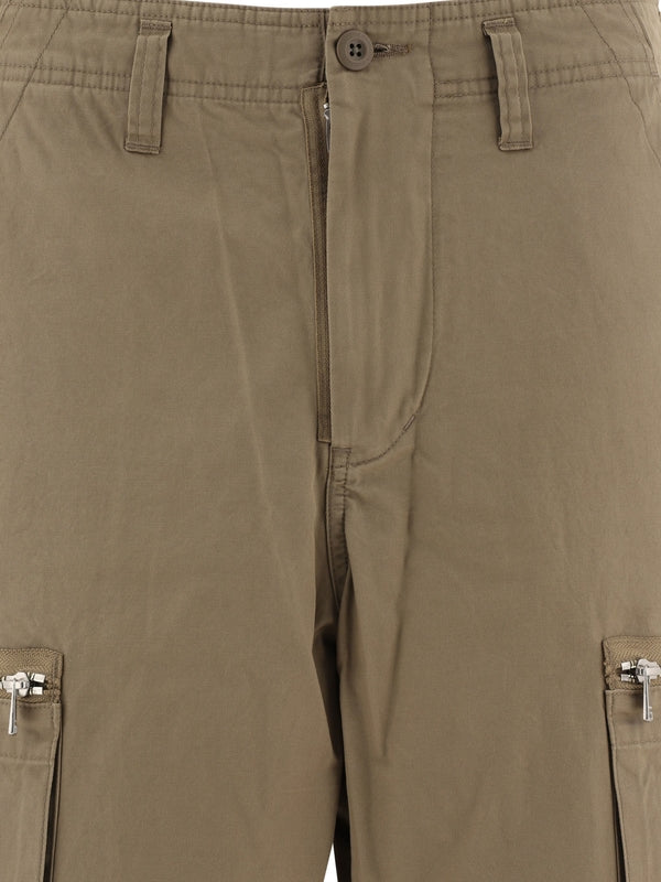 Zipper Pocket Cotton Bermuda Shorts