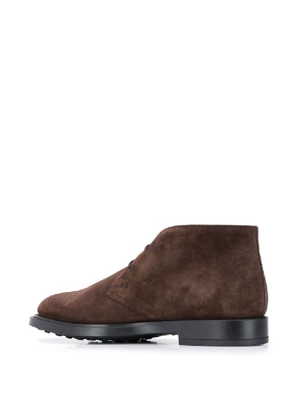 Logo Suede Desert Boots