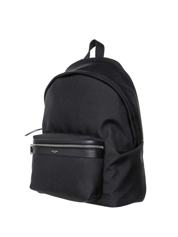 City Logo Black Nylon Backpack