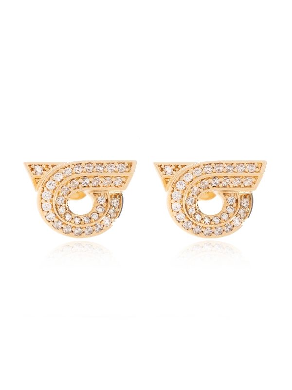 Rhinestone Gancini Earrings