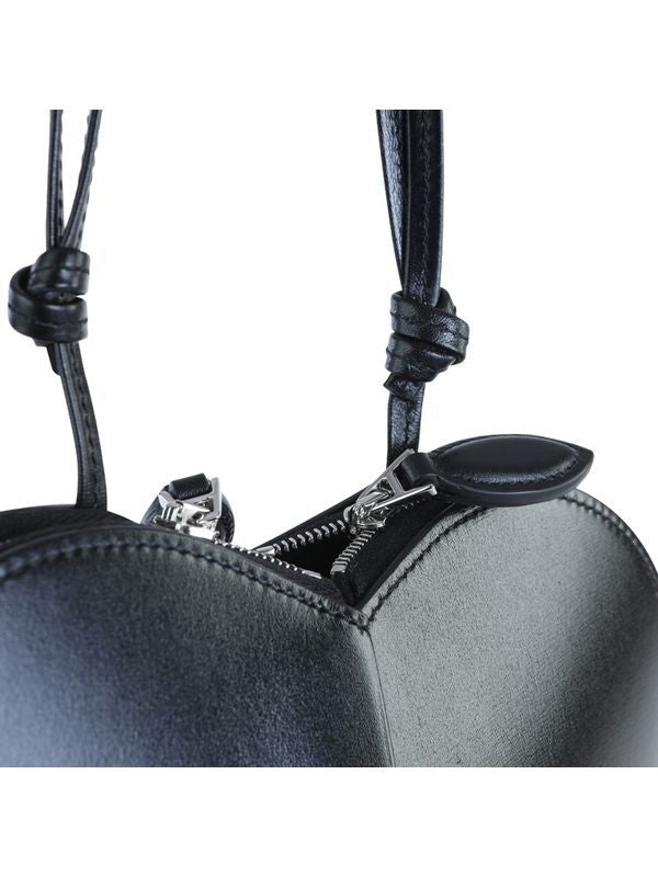 Logo Heart Leather Shoulder Bag