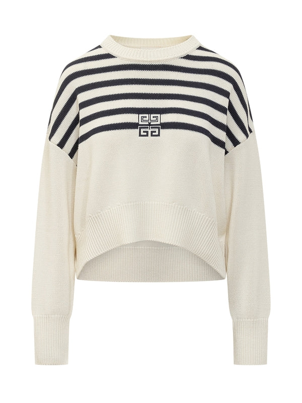 Stripe Cotton Blend Knit