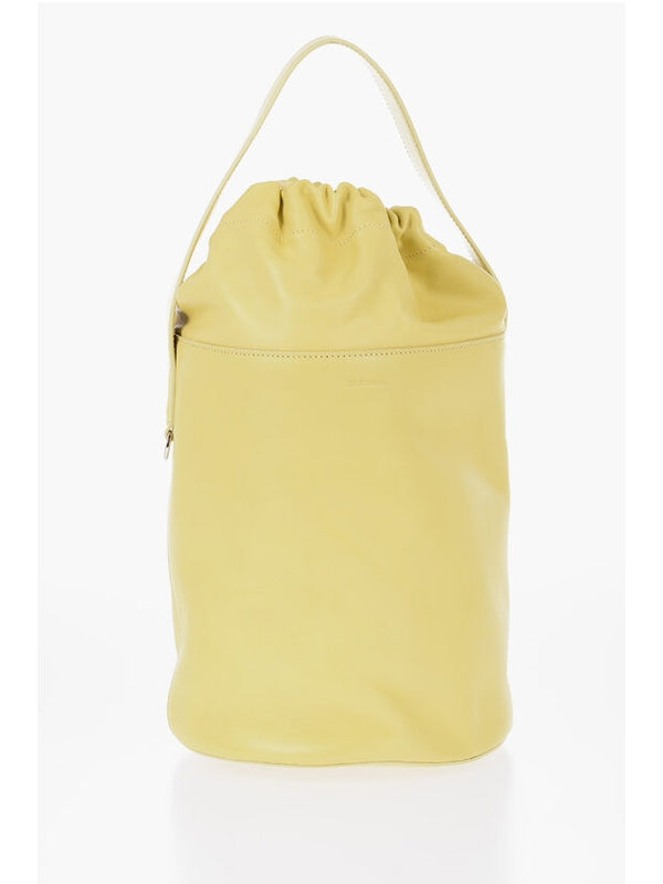 Logo Detail Calfskin Bucket Bag