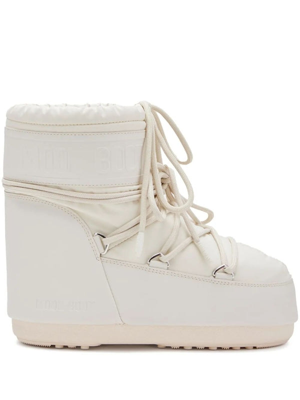Moonboots Ivory Lace-Up Boots