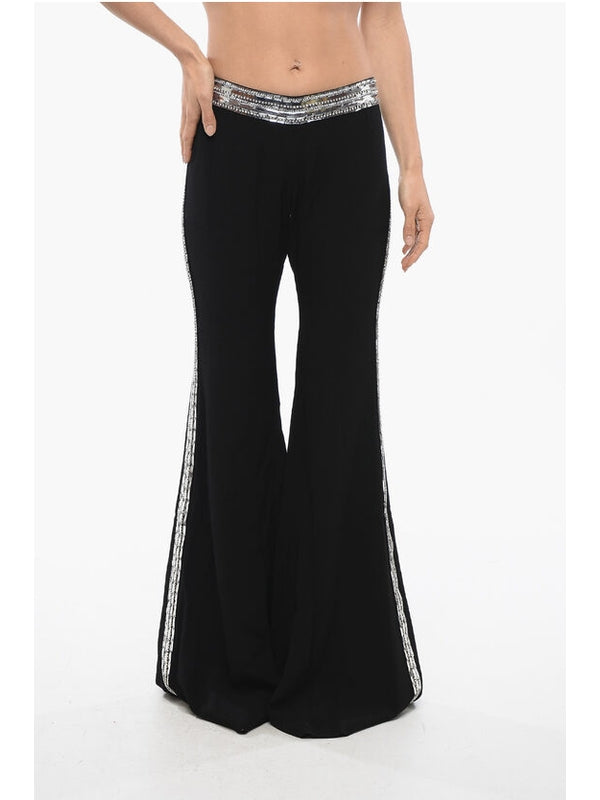 Sequin Banded Flare Pants