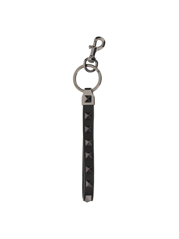 Rockstud Leather Keyring