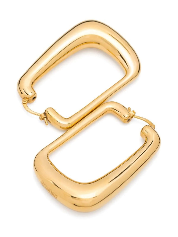 Ovalo J Hoop Earrings