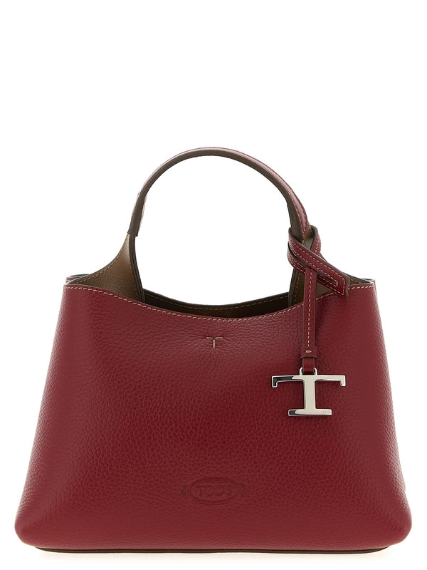 Tod'S Burgundy Tote Bags