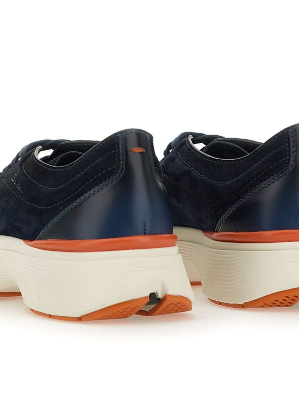Santoni Navy Sneakers