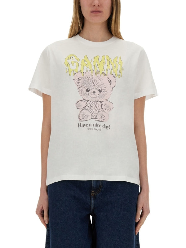 Teddy Printing Short Sleeve T-Shirt