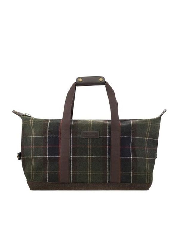 Logo Patch Tartan Check Duffel Bag