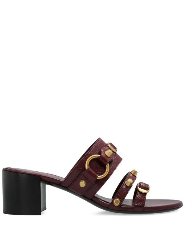 Balenciaga Burgundy Sandal Heels