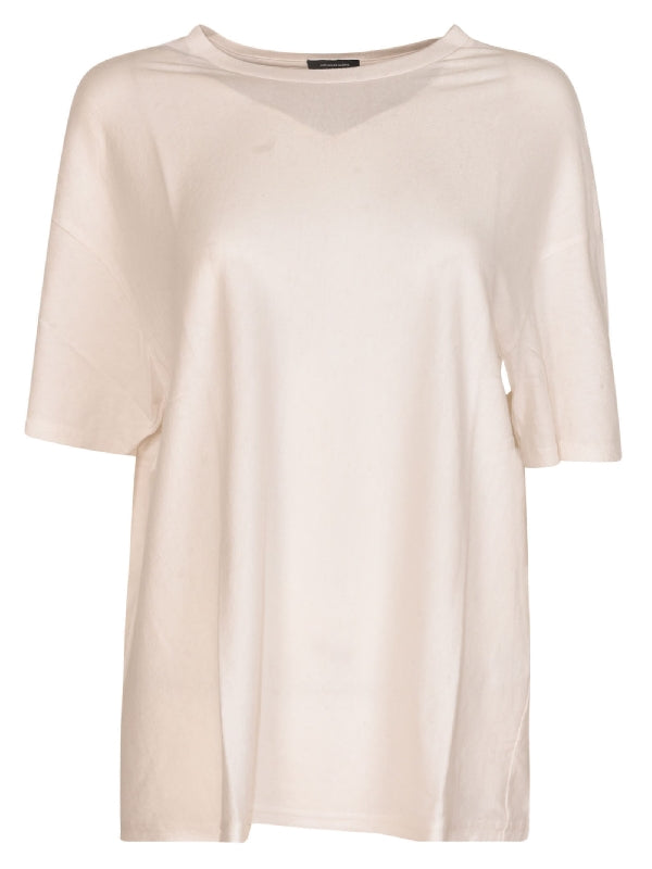 Round-neck Cotton Cashmere T-shirt