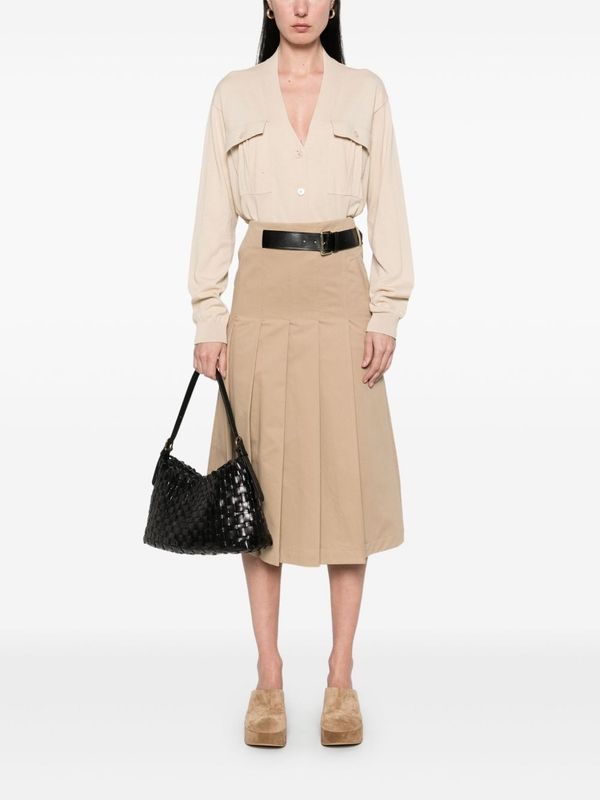 Mimi Buckle
  Strap Pleats Midi Skirt