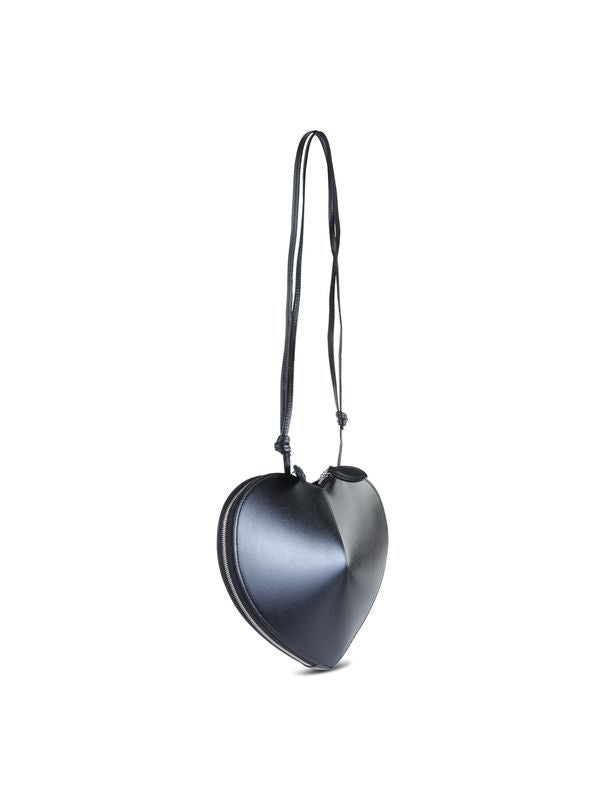 Logo Heart Leather Shoulder Bag